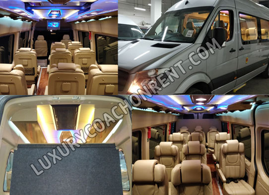 11+1 seater mercedes sprinter imported van hire in delhi