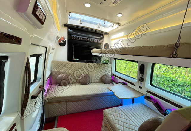 11 seater 2022 model luxury caravan with toilet washroom kitchen hire in delhi