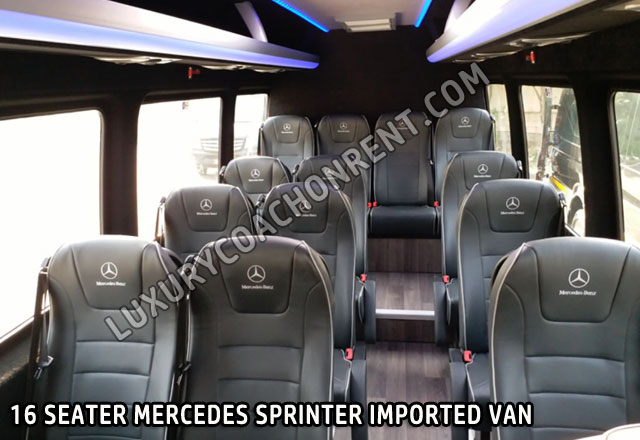16 seater mercedes sprinter imported van hire delhi