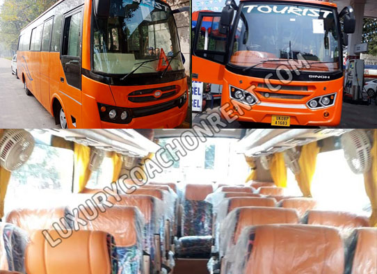27 seater mini coach bus hire in delhi