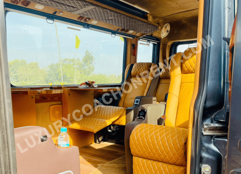 9+1 seater premium force urbania van with 1x1 modified seats hire in delhi